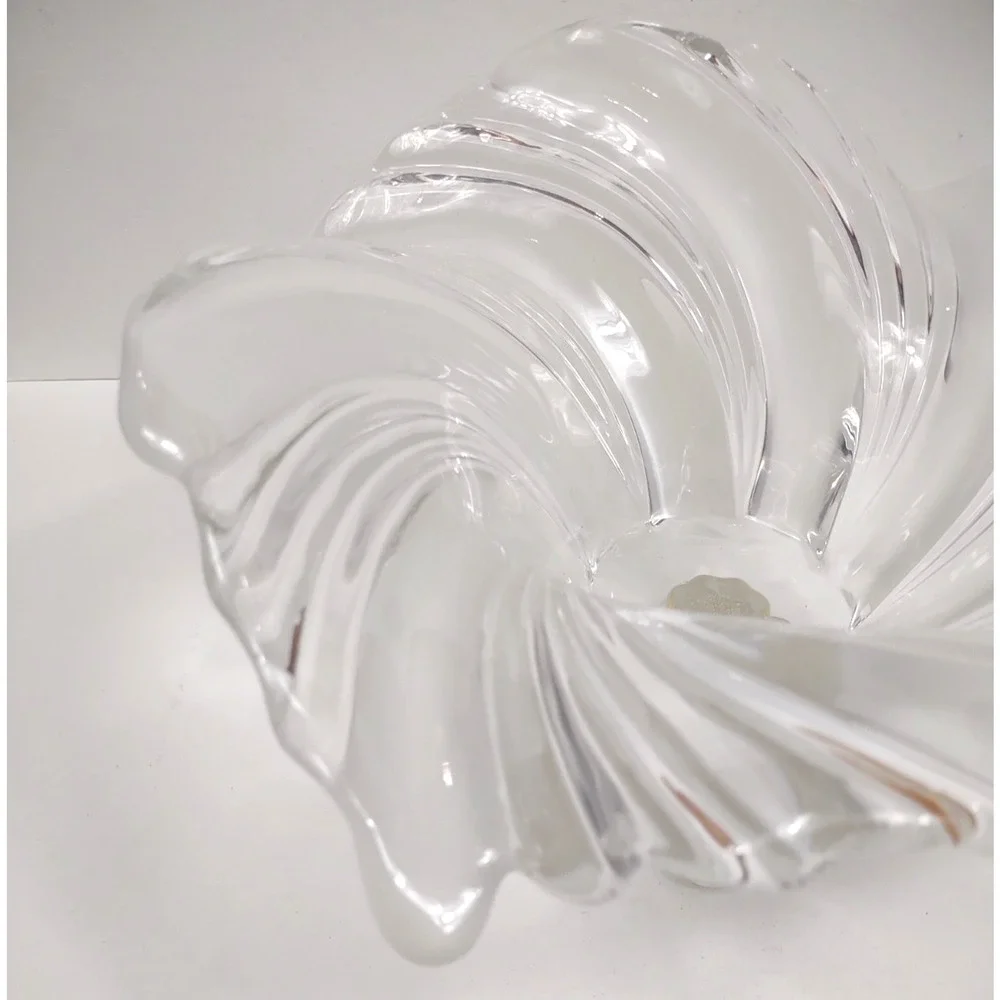 Mikasa Of Germany Belle Epoque Swirl Frosted Glass Pedestal Centerpiece Bowl 12